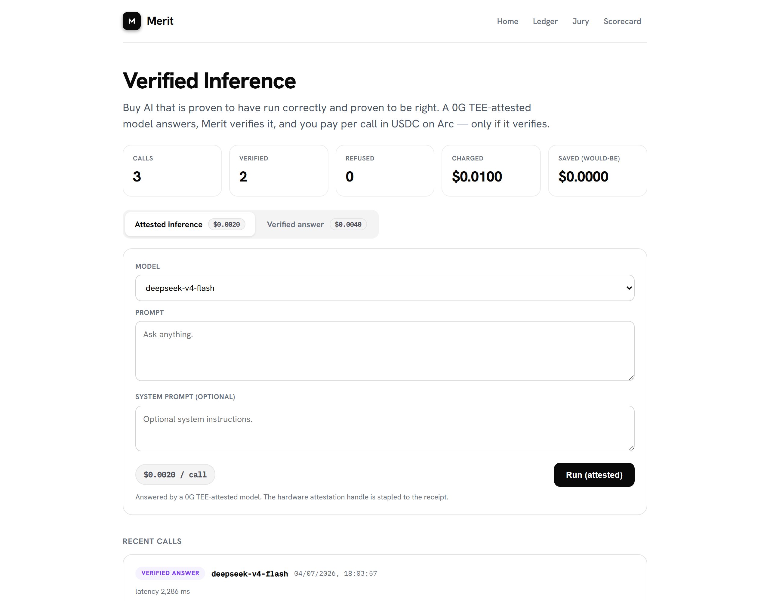 Verified Inference: attested + verified AI over x402
