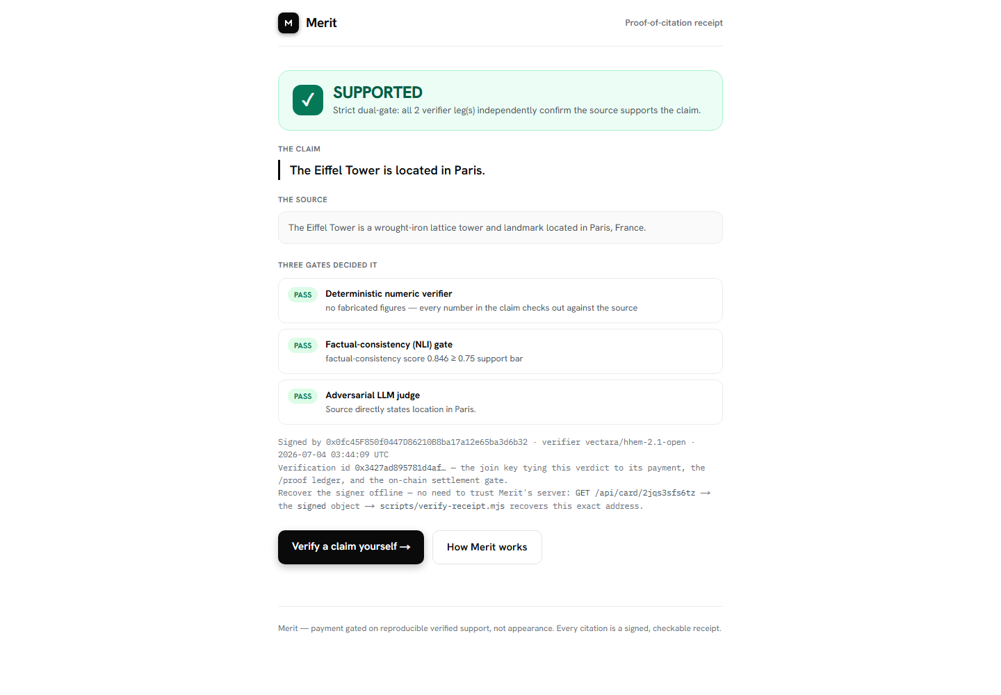 A shareable, signed proof-of-citation receipt